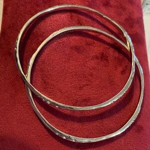 Stella & Dot Silver tone bangles